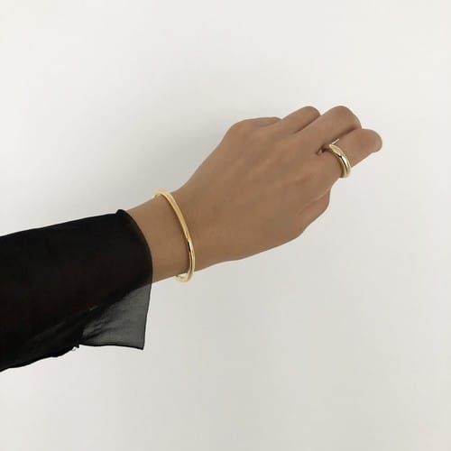 LORO line bangle 01 gold-