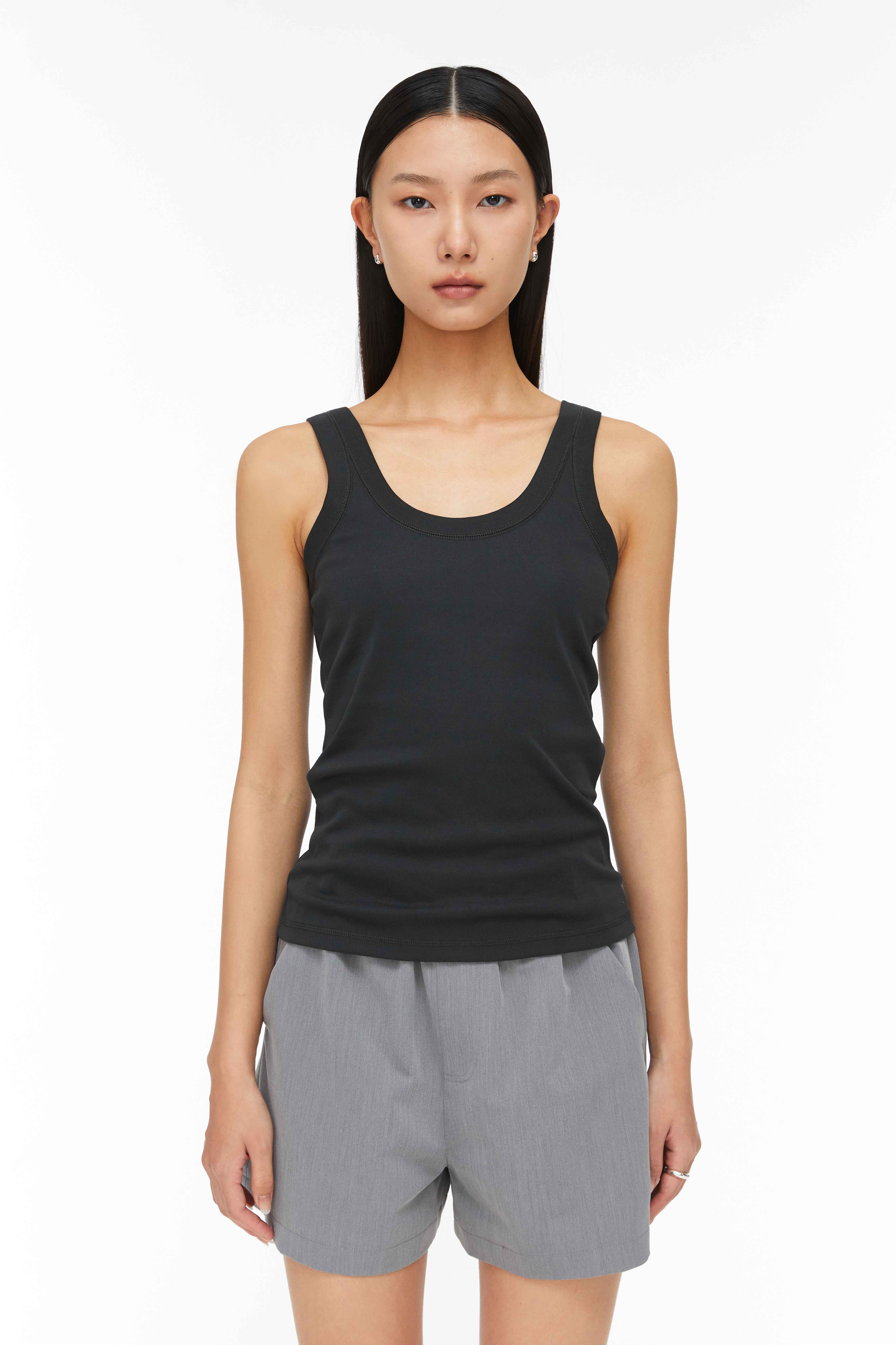 Open Edit Luxe Sculpt Rib Tank | Nordstrom