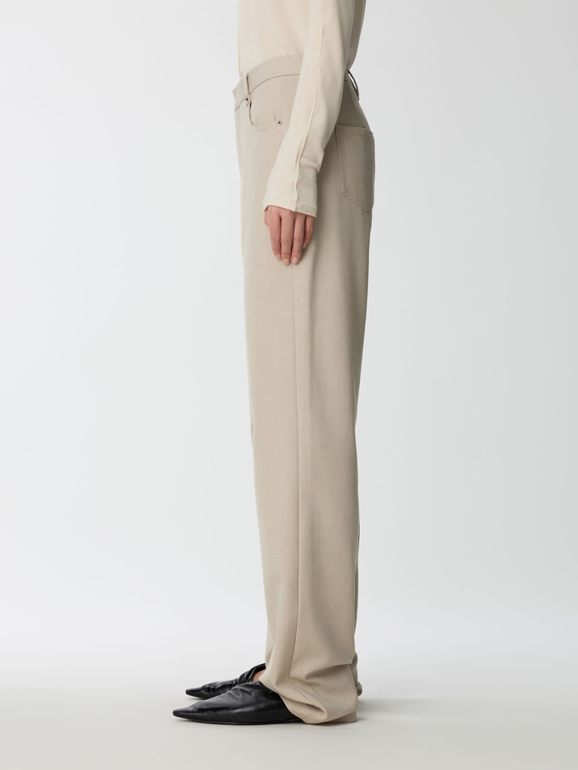 台湾発【STUDIO DOE】 Narrow straight tapered stiff trousers 台湾発【STUDIO DOE】 Narrow straight tapered stiff trousers