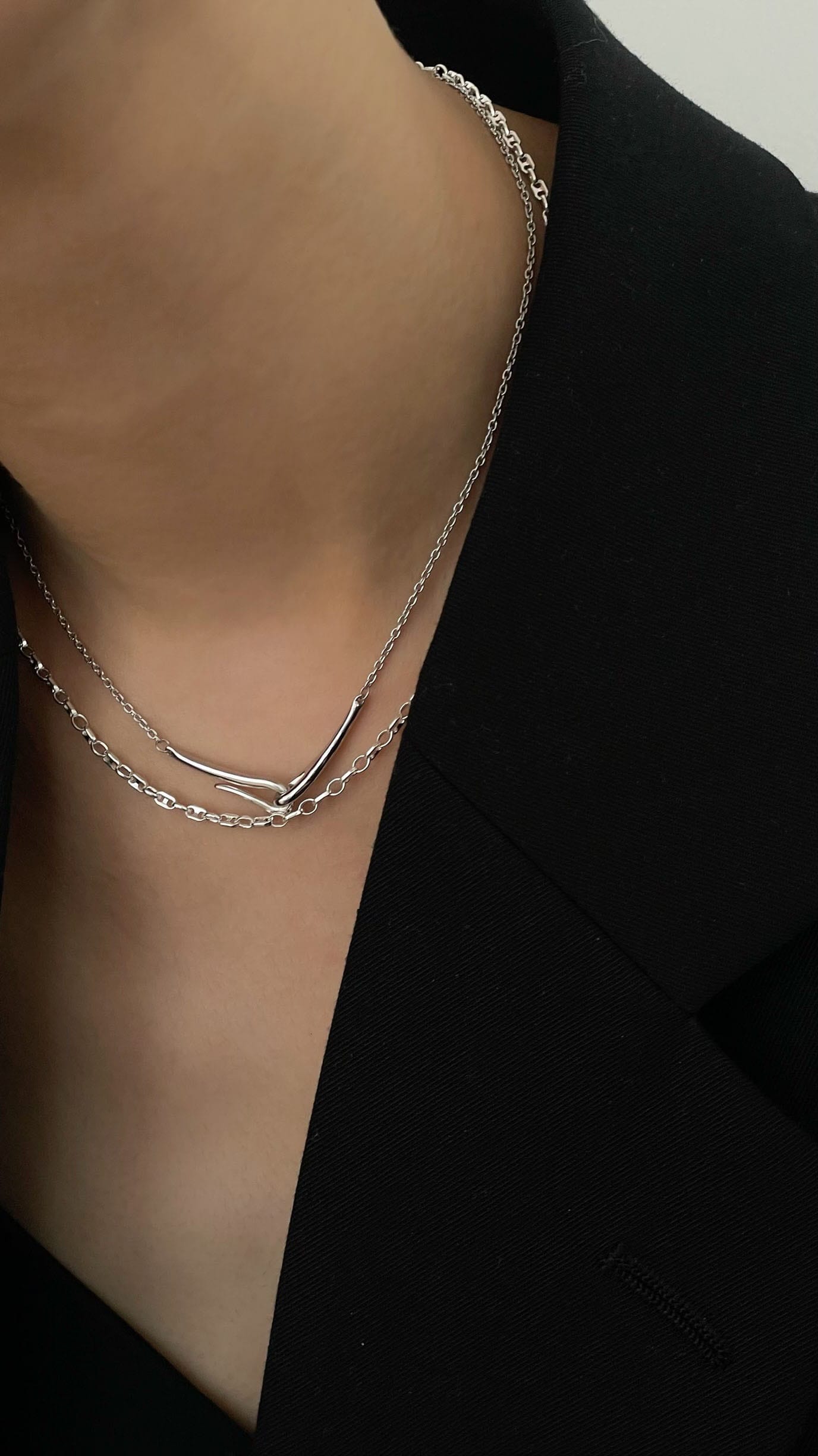 特注製品 Loro initial necklace silver イニシャル ネックレス