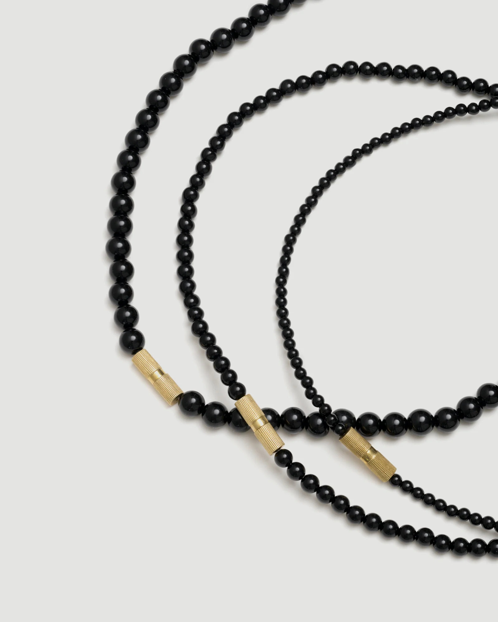 LORO amulet Onyx necklace unisex(50cm)（Brass Fashion